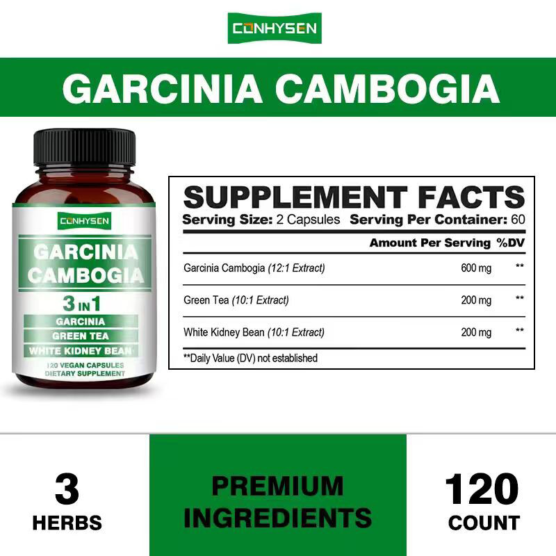 OEM Capsule di Garcinia Cambogia per la produzione di energia Supporto all'equilibrio del corpo Capsule di fibra alimentare Perdita di peso