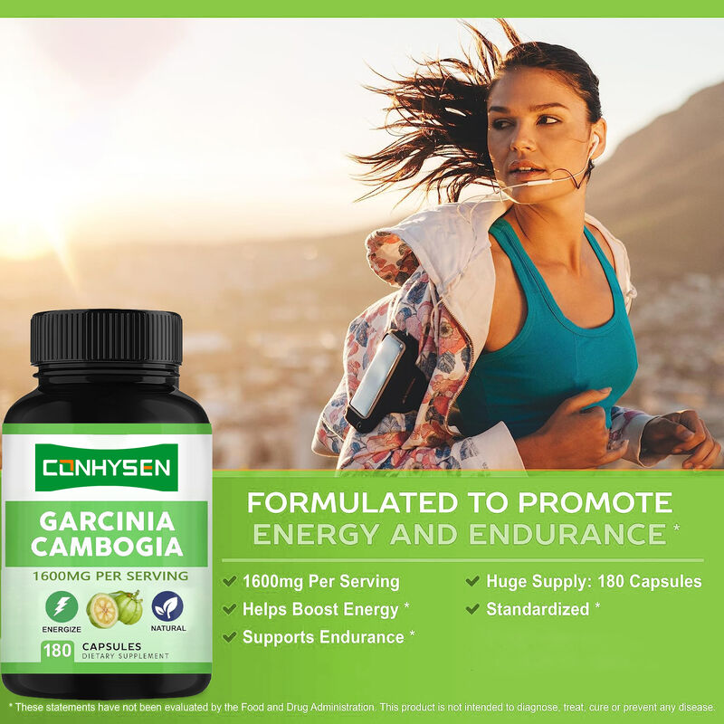 High Quality Dietary Supplement Pure Garcinia Cambogia Capsules Promotes Energy and Endurance Natural Supplements
