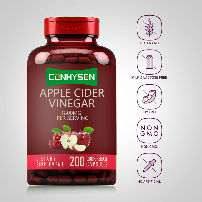 OEM/ODM Supplemento di ACV Supporto Digestione & Detox Gestione del peso Capsule di Aceto di Sidro di Mele per Uomini Donne