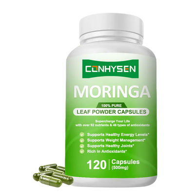 100% pura Moringa Leaf Powder Capsule integratore di erbe supporta la salute della prostata