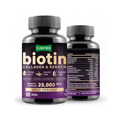Vitamina Collagene Biotina Supplemento Capsule Supporto Unghie Capelli e la crescita della pelle