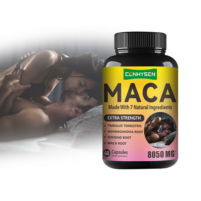 Capsule di Maca Root in polvere con Ashwagandha per lo stress