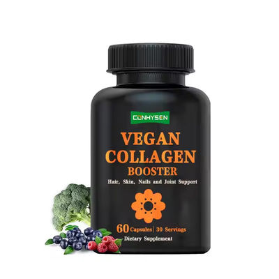 Supplementi di collagene a base vegetale per la pelle liscia, supporto alla crescita dei capelli e delle unghie