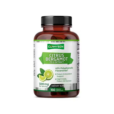 Capsule di bergamotto di agrumi 1200 mg per porzione Supplemento di supporto generale salute del cuore