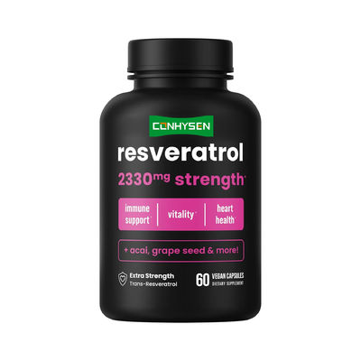 Supplemento di tè verde Capsule Resveratrolo organico Capsule Supporta la salute del cuore OEM