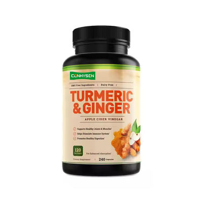Le capsule di zucca e zenzero supportano la salute digestiva 95% Estratto di curcuminoidi