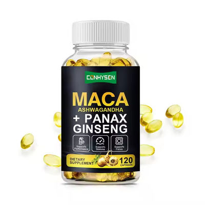 Erbe salutari Supplemento di Maca Softgels Ashwagandha Ginseng Per Uomini Aumentare la vitamina