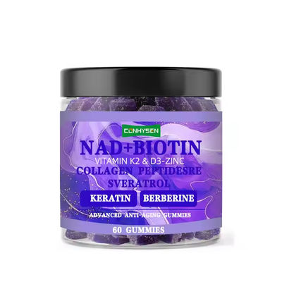 Le gomme a base di biotina NAD personalizzate con multivitamina riducono le rughe e le linee sottili