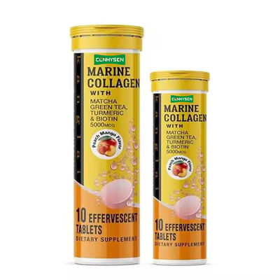 Collagene marino compresse effervescenti supplemento di biotina supporto rafforza la salute della pelle