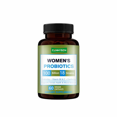 Integratore alimentare in capsule di probiotici premium personalizzati per donne, supporto all'equilibrio dell'umore
