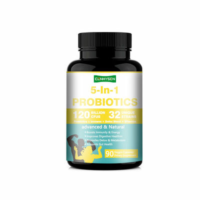 Probiotici 5 in 1 Capsule senza glutine 120 miliardi di CFUS Regolano la funzione immunitaria