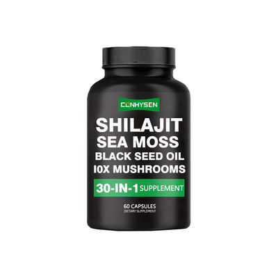 Capsule personalizzate di Shilajit e funghi 10X per la chiarezza mentale - 30 potenti ingredienti