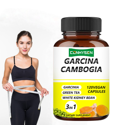 Capsule di Garcinia Cambogia fornite dalla fabbrica con 3 ingredienti premium in 1 per aumentare la produzione di energia