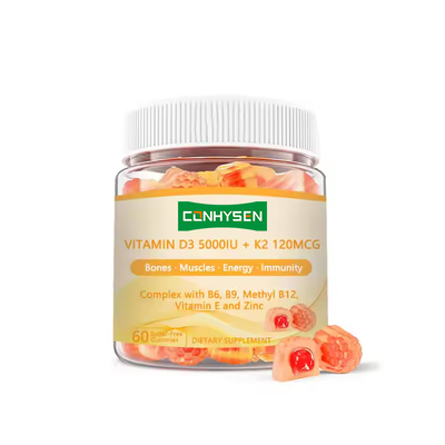 Gommosi senza zucchero per adulti con vitamina D3+K2 complessa OEM ODM, per il supporto immunitario