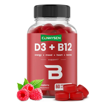 Supplementi Vitamina B12 a sfera gommose Caramelle Supporto al cuore Vitamina D3 Gommose