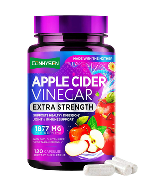 Capsule di Aceto di Sidro di Mele Extra Forza Supporta Una Salute Digestione Jiont & Supporto Immunitario
