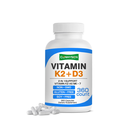 Personalizzazione Vitamina K2 D3 Capsule 2-in-1 Supporto Capsula Aumenta la salute delle ossa del cuore e del sistema immunitario