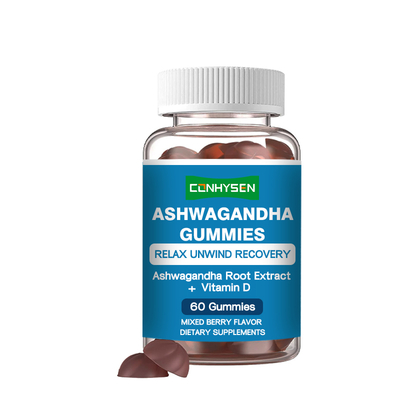 Gommosi di Ashwagandha con Vitamina D3 per la Crescita Muscolare - Durata 18 Mesi