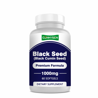 Softgel all'olio di semi neri 1000mg con Omega-3 6 9 per la salute del cervello