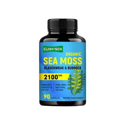 Custom Sea Moss Capsules 2100mg Supporto Funzione Tiroidea Factory Direct