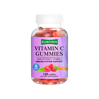 Gommosi alla vitamina C al lampone, potente antiossidante, OEM/ODM personalizzato