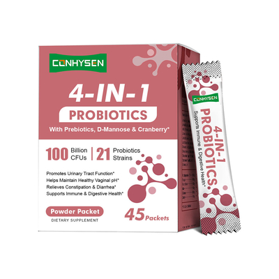 Fabbrica diretta 4 in 1 Probiotici in polvere personalizzati Promuovere la salute del tratto urinario