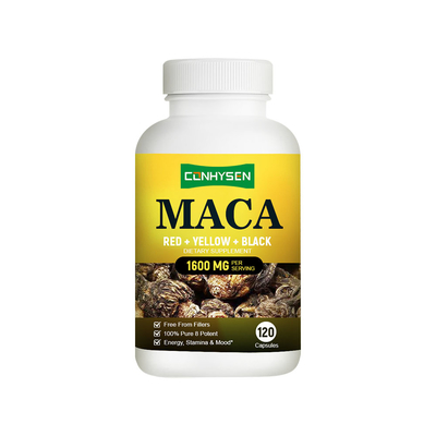 Capsule di Maca personalizzate 1600 mg Prezzo all'ingrosso Aumentare l'energia e la resistenza