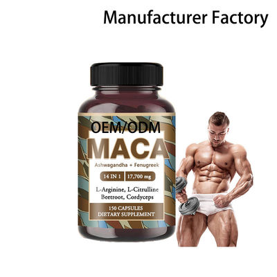 Herbs Maca Root Capsules OEM ODM Bulk Ashwagandha Black Maca Herbal